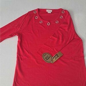 Tia Crystal Grommet Cotton Tunic